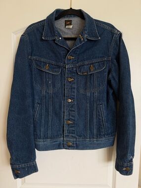 Vintage 70’s Lee Riders Blue Denim Trucker Jean Jacket Grunge Biker